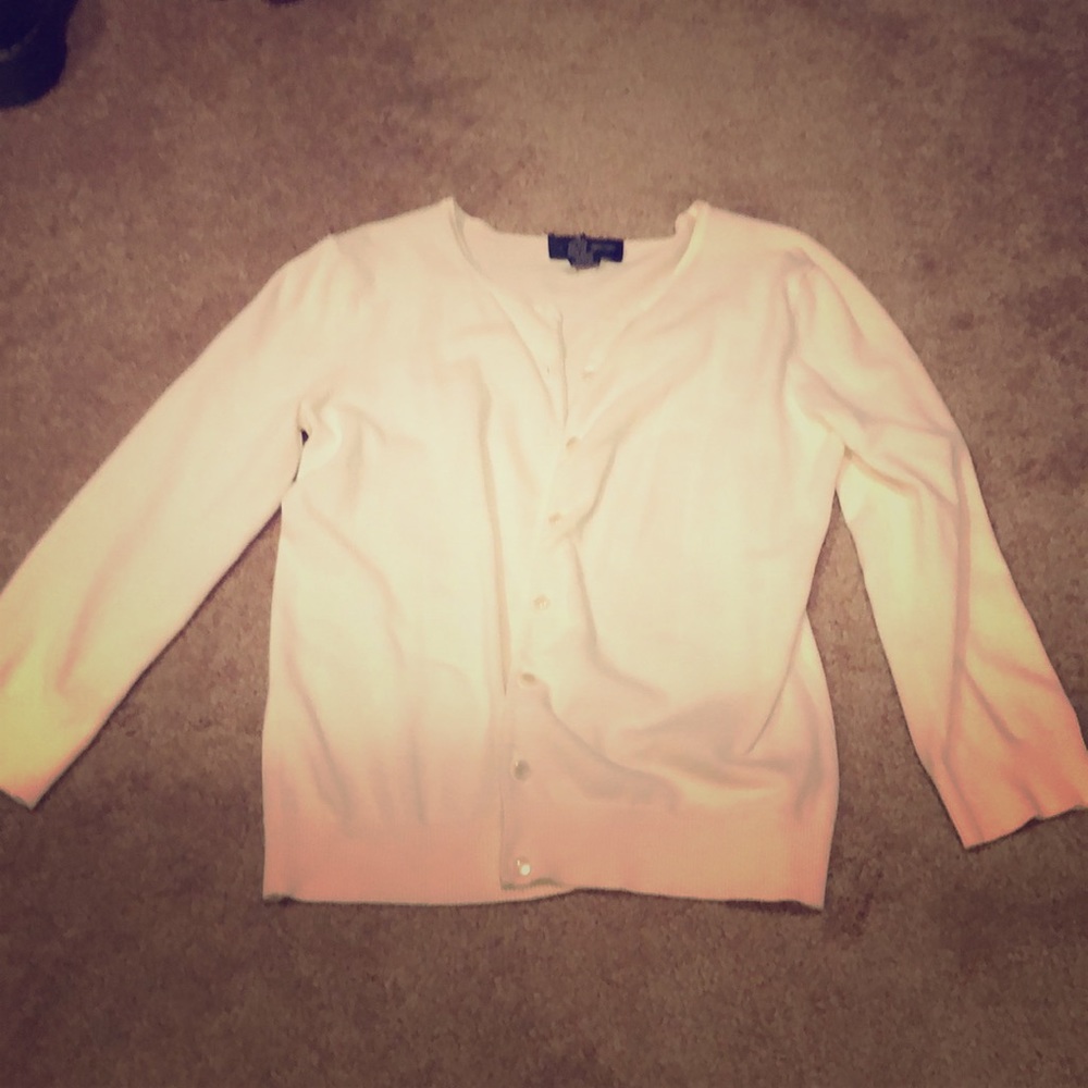 White cardigan